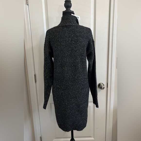 525 America MOCK NECK HENLEY WOOL-BLEND SWEATERDRESS IN GRAY Small - Picture 5 of 8